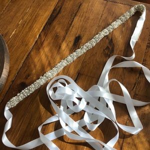 Wedding Sash, 24 inches of beading